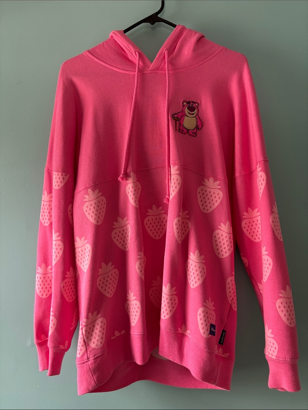 Disney Pink Strawberry Lotso Hoodie Sweatshirt